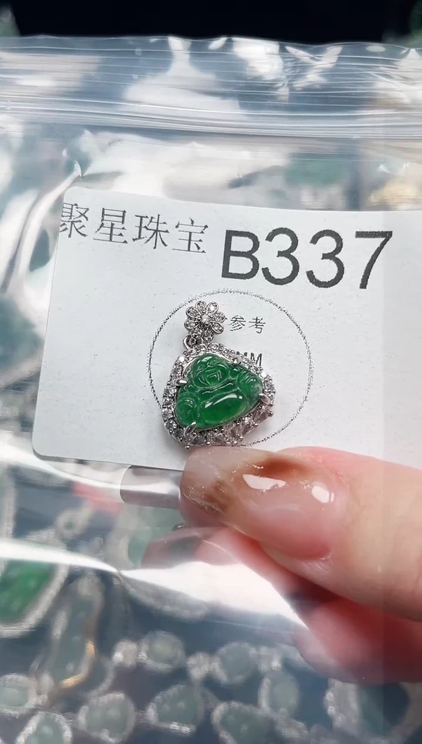 【闪购商品】翡翠颈饰未镶嵌赠皮绳337