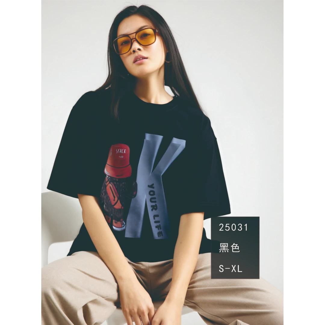 白墨工艺T恤、男女同款、休闲宽松版、一线品牌品质、面料380克精梳棉