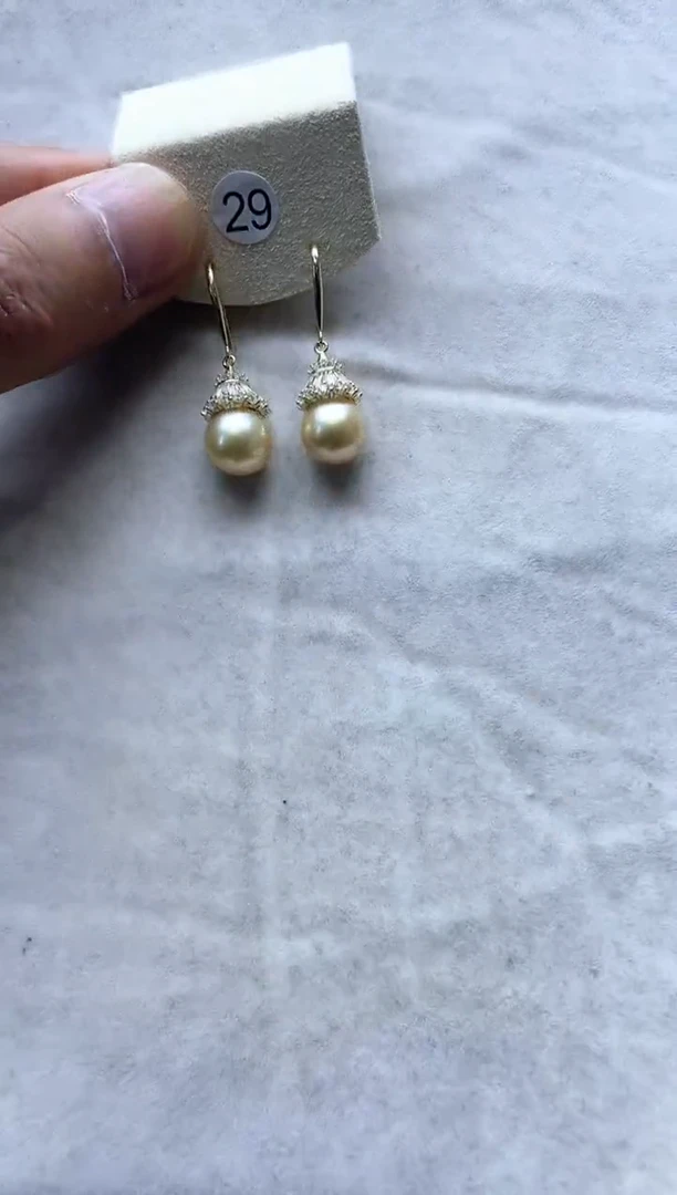 【闪购商品】海水珍珠耳饰银S925镶嵌2