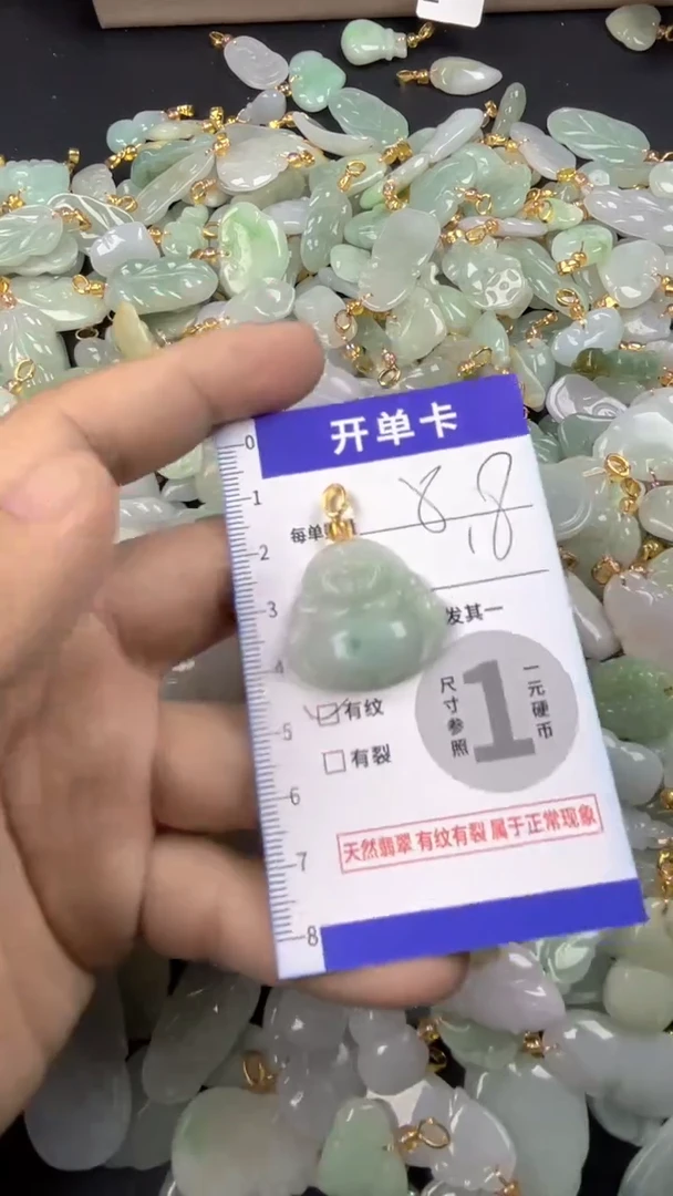 颈饰未镶嵌翡翠天然A货翡翠