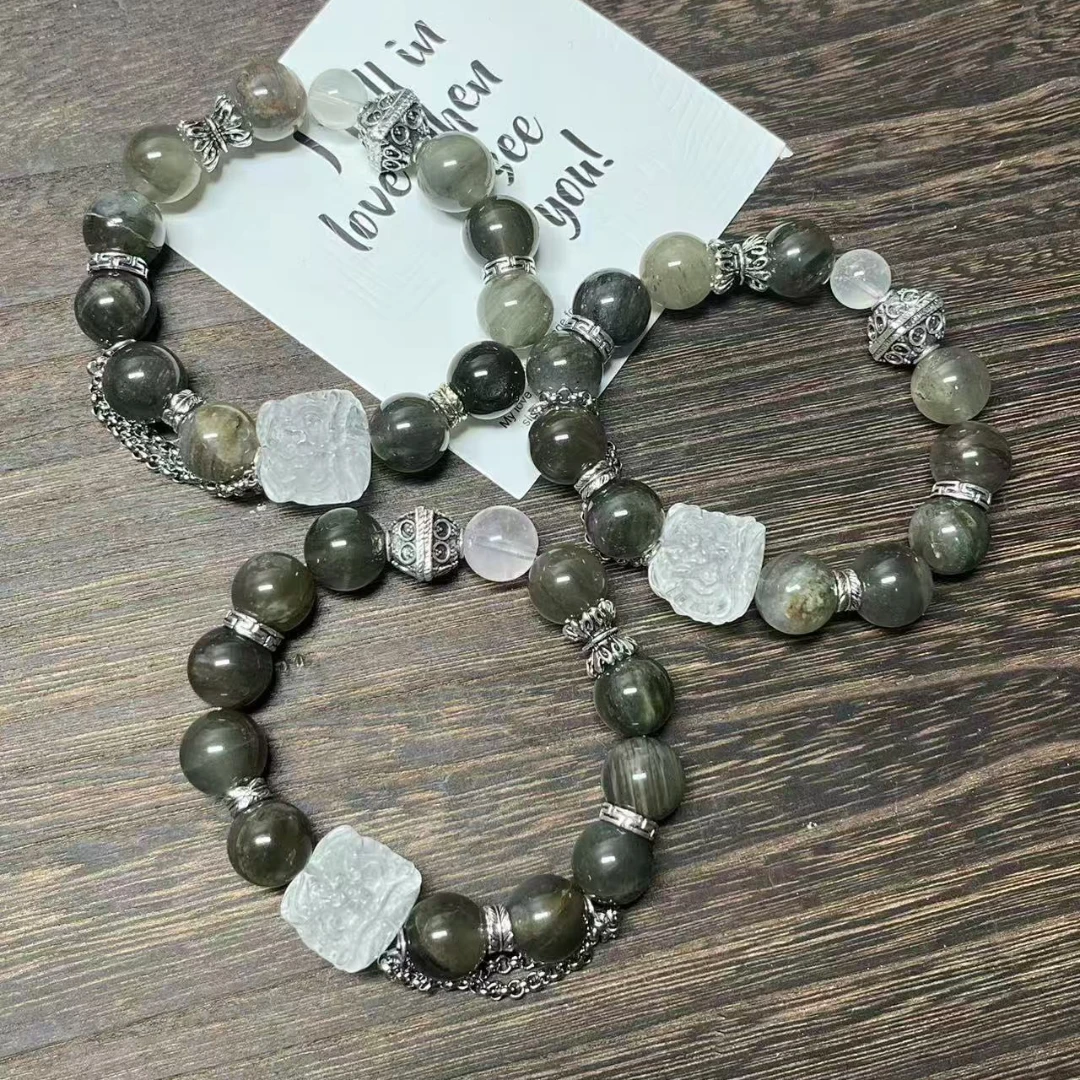 绿兔毛x白水晶 天然水晶 多样性发其一 礼盒装 F114