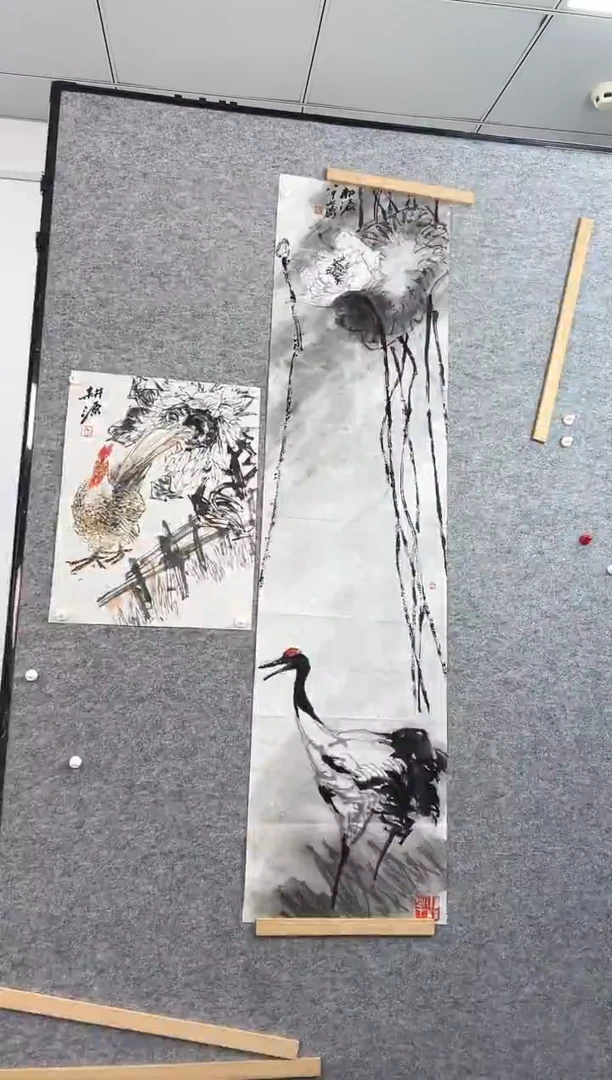 国画张耕源老师仙鹤作品