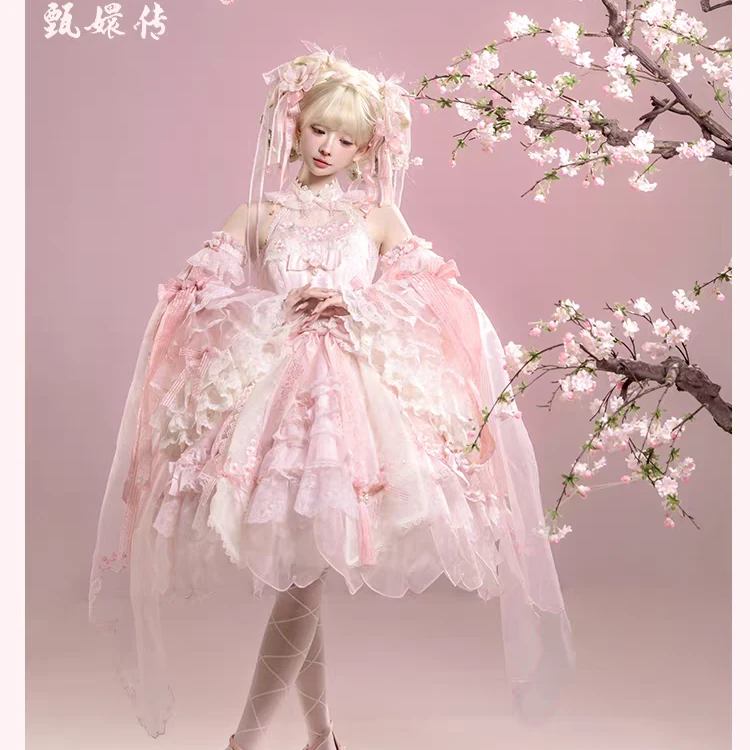 花与珍珠匣X甄嬛传联名款Lolita刺绣国风·甄嬛·杏花微雨