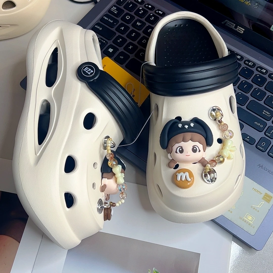 西子家女鞋  2025夏季新款时尚休闲拖鞋小个子增高厚底沙滩凉拖鞋