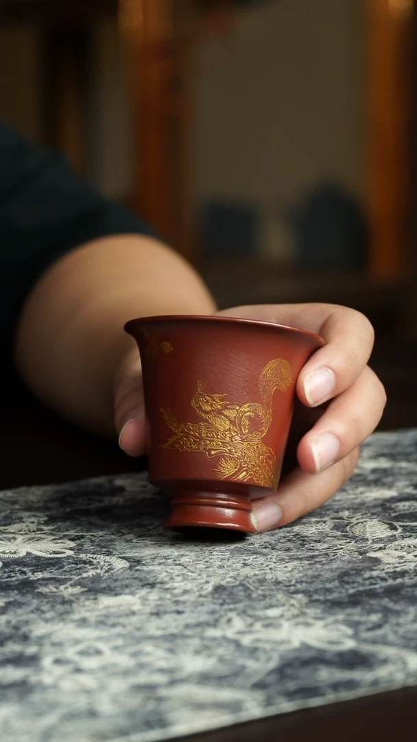 茶杯紫砂47号宜兴紫砂原矿作品