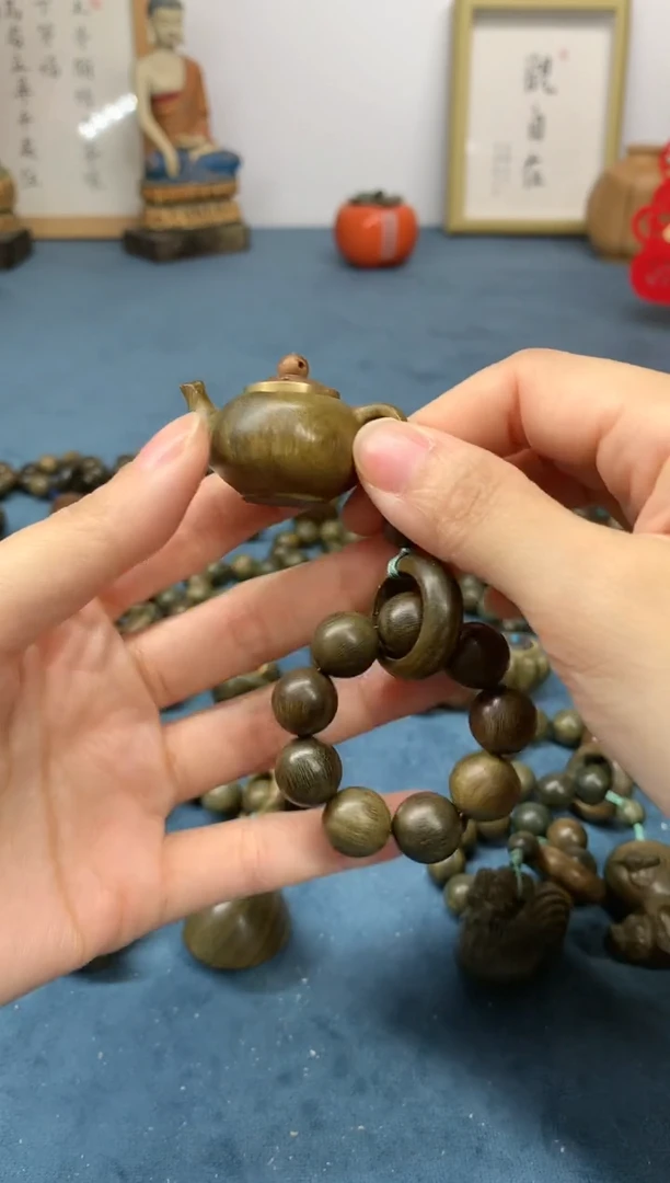 【闪购商品】维腊木（绿檀）把件把把壶香囊 送1瓶香丸