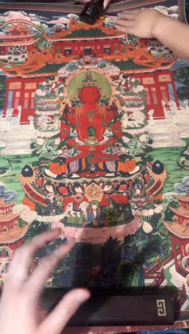 卷轴画龙妹的唐卡tk16
