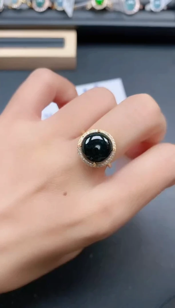 银S925镶嵌戒指翡翠1111
