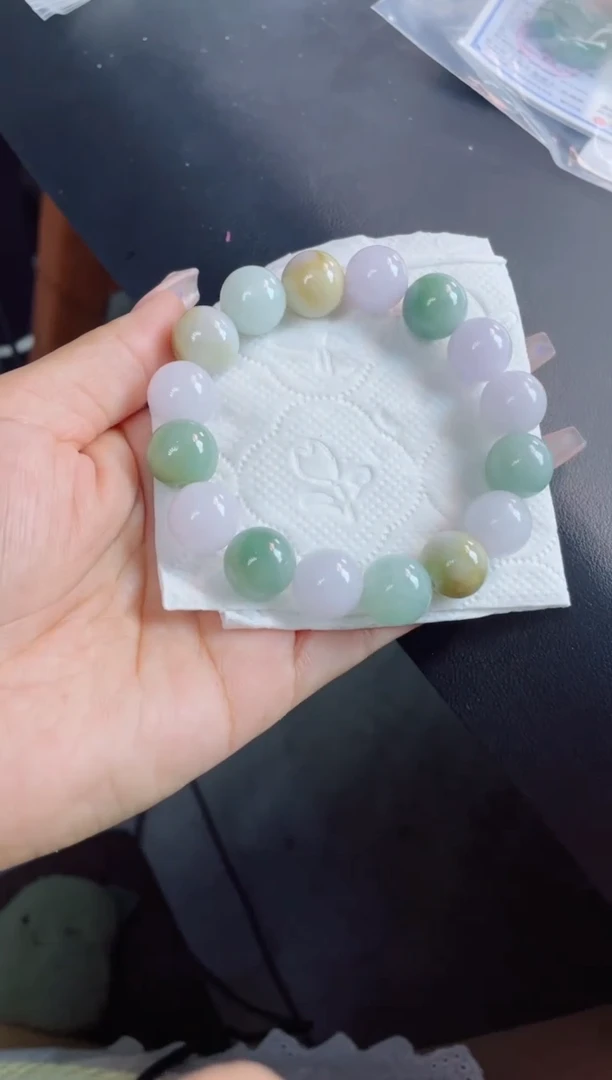 定制翡翠未镶嵌珠串  13.4