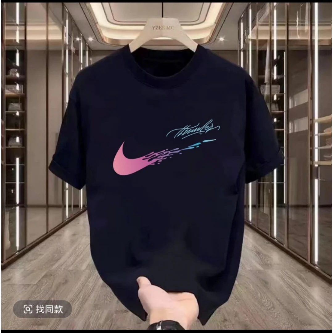 1【一折粉丝福利】夏季男女同款百搭时尚潮牌短袖T恤