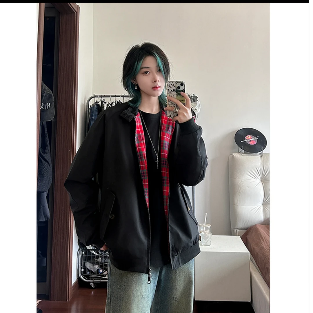 【JK1966~外套】双头拉链哈灵顿飞行夹克外套春秋cleanfit美式潮流