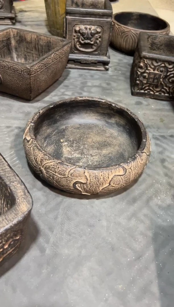 陶土【火山泥】荷韵盆