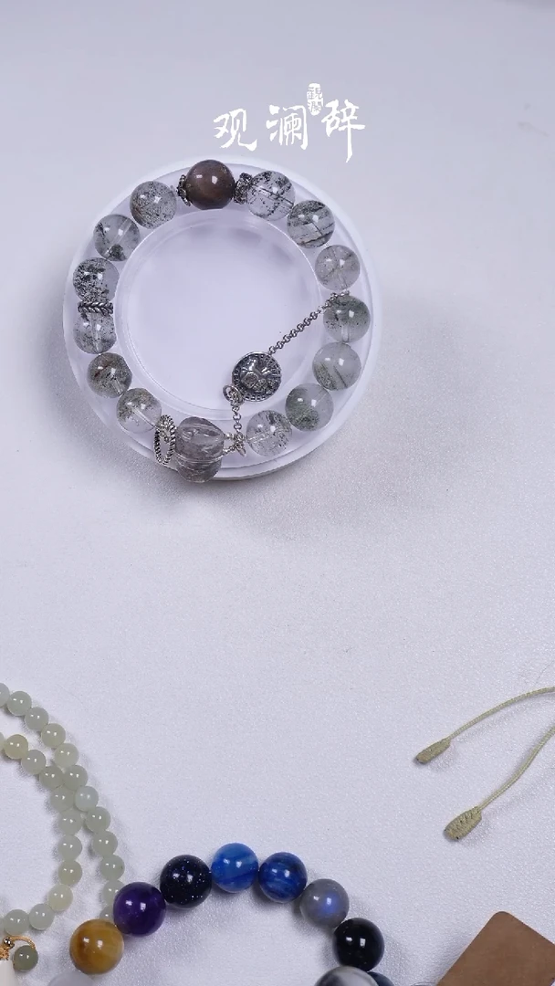 【闪购商品】水晶绿幽灵银S925镶嵌手链