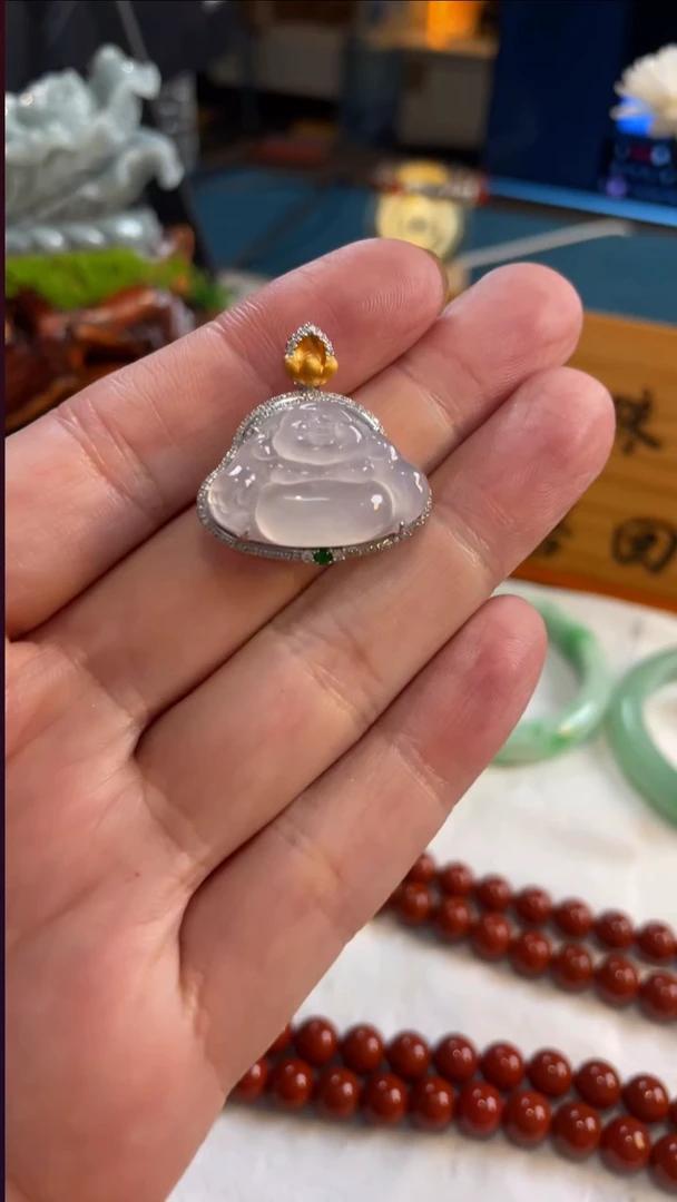 18K金镶嵌定制翡翠1666号