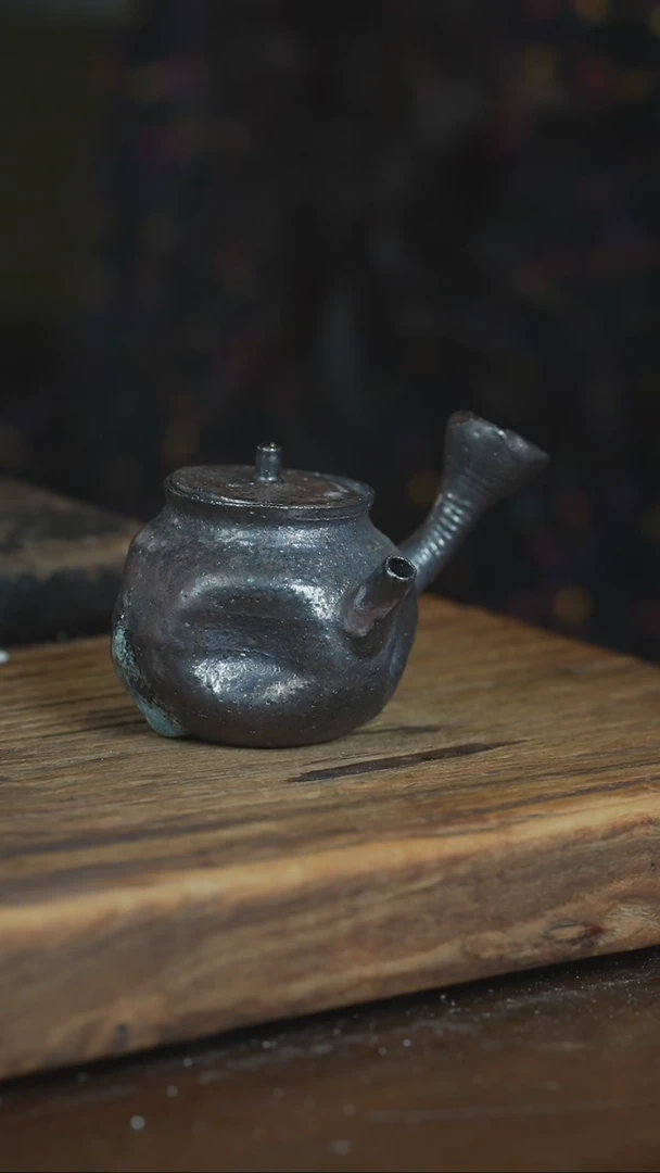 【闪购商品】鬼小柴浪鬼柴烧-侧把壶