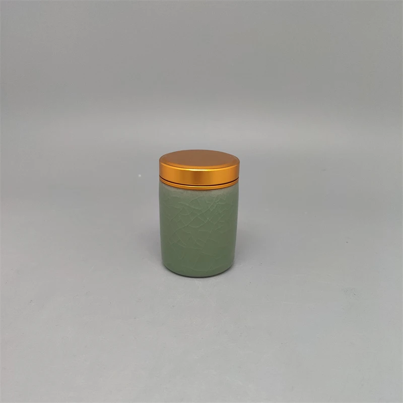 SHTC2954[学茶严选]开片梅子青茶叶罐 陶瓷