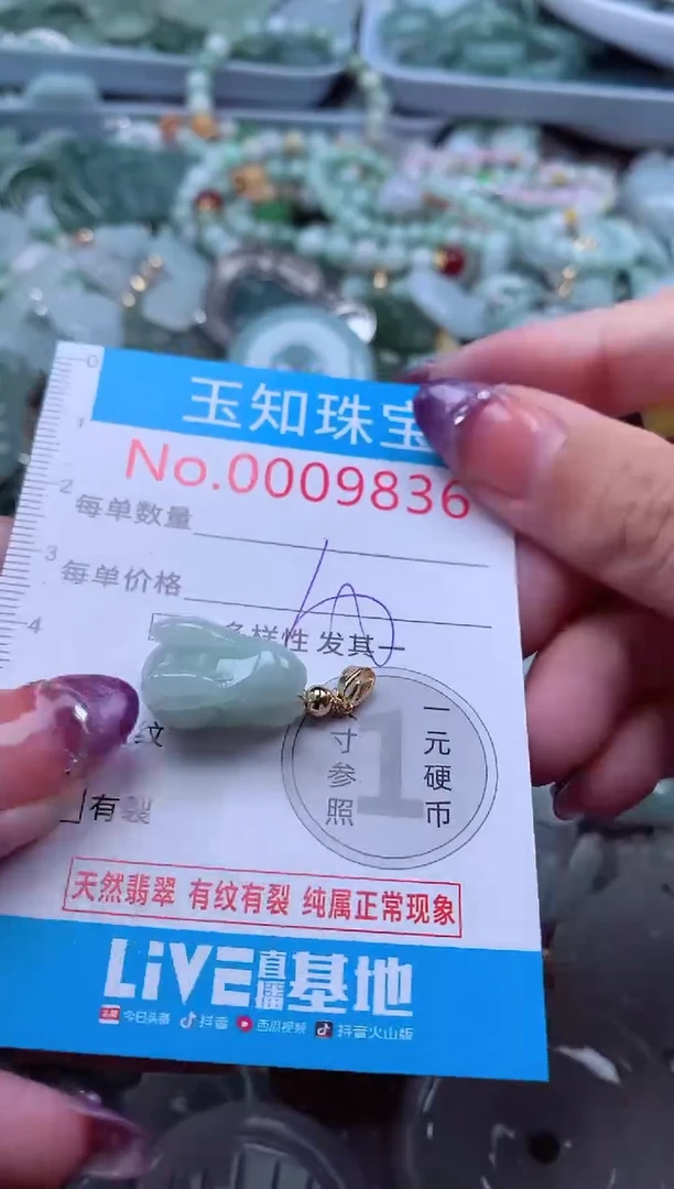 翡翠未镶嵌吊坠(不含链)9836