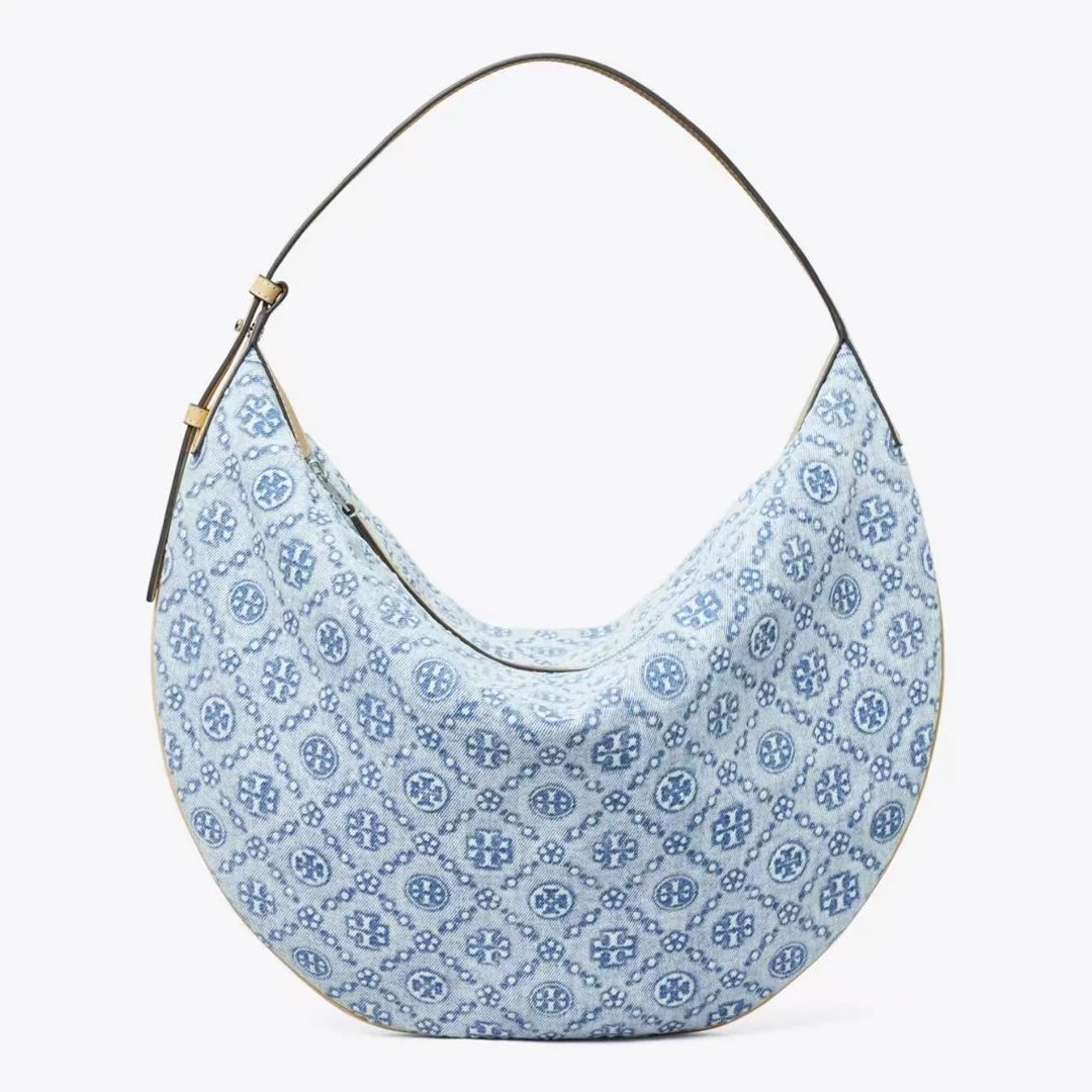 TORY BURCH/汤丽柏琦Sadie麻麻 美国专柜采购！丹宁大半月包