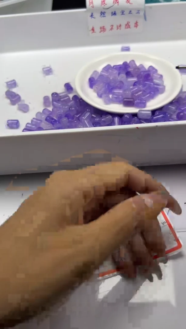 未镶嵌颈饰碧玺w1737紫碧玺管珠12*8mm*10颗