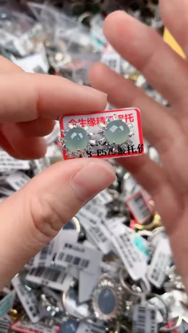 银S925镶嵌戒指翡翠888             2