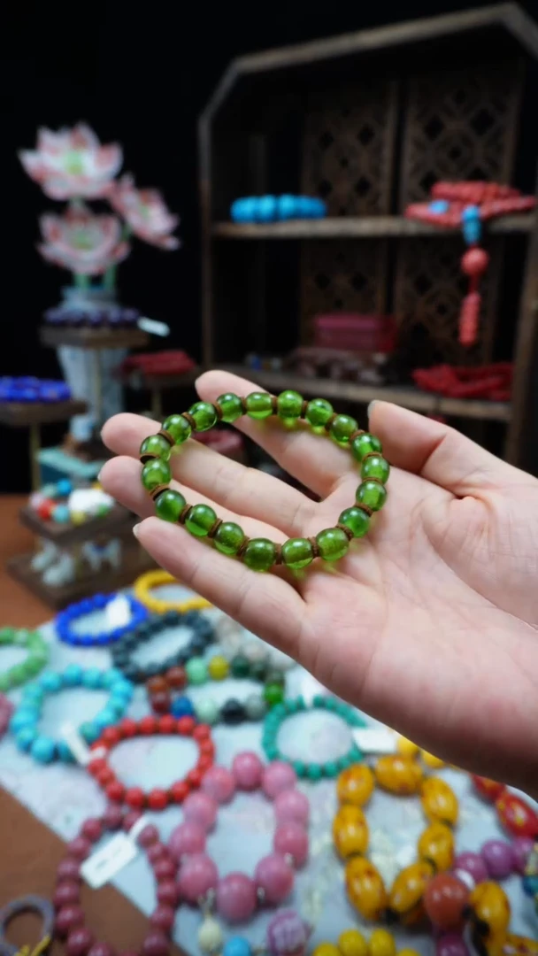 琉璃成品老琉璃珠手串纯手工琉璃