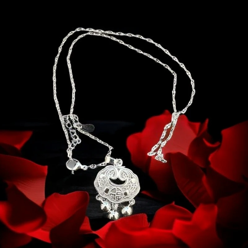 YZ011长命锁项链无礼盒