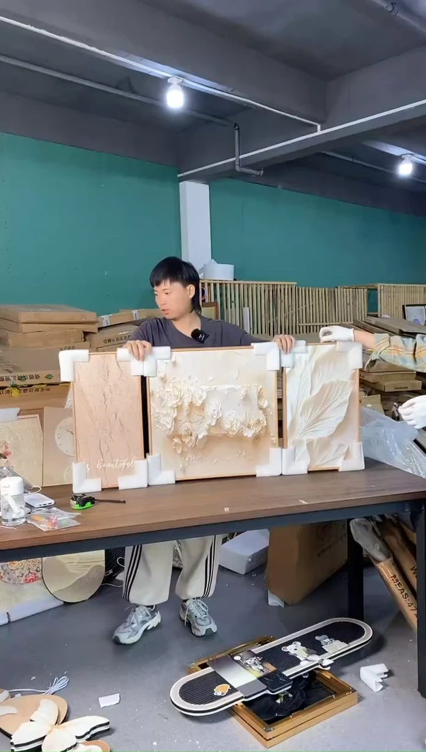 横款全新铝合金三联画