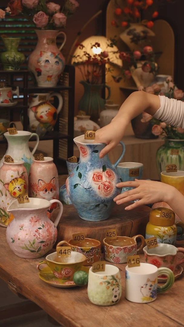 陶瓷景德镇设计师手作花器摆件侘寂风161