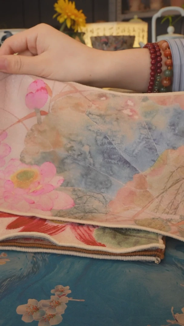 【闪购商品】直播间福利 粉荷花茶巾15*30cm