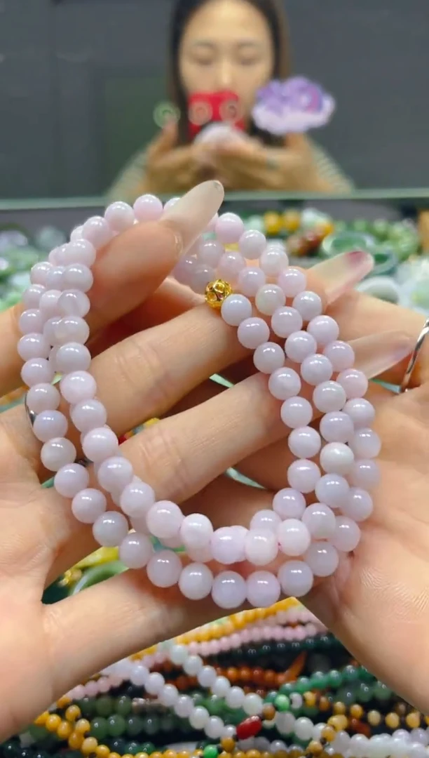 颈饰未镶嵌翡翠6MM/S/翡翠A货，一件也是批发价