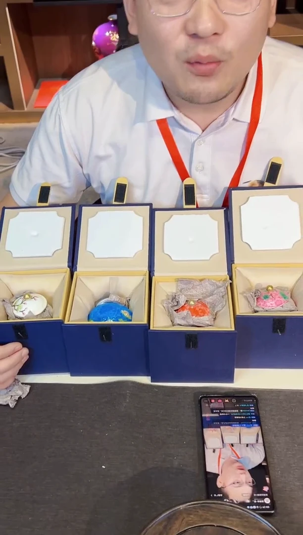 盖碗景德镇陶瓷张文月扒花专场茶叶罐随机一个