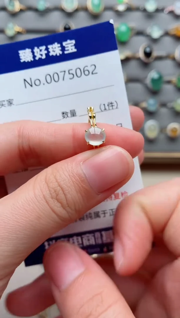 银S925镶嵌戒指翡翠1