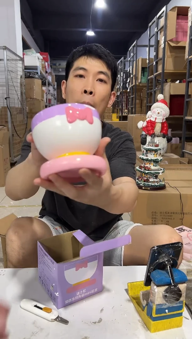 瓷片原盒黛西花盆 陶瓷