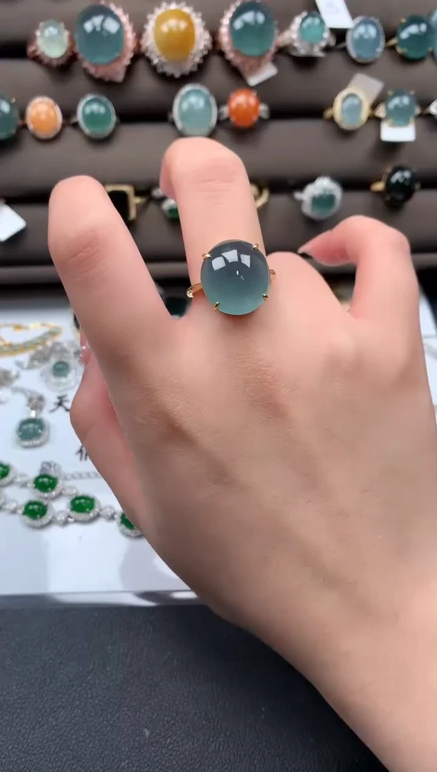 【闪购商品】翡翠戒指银S925镶嵌51241