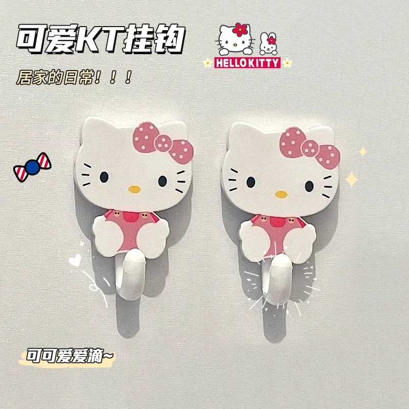 【到手2个】可爱KT挂钩创意强力粘胶挂钩卫生间宿舍卡通免打孔粘钩
