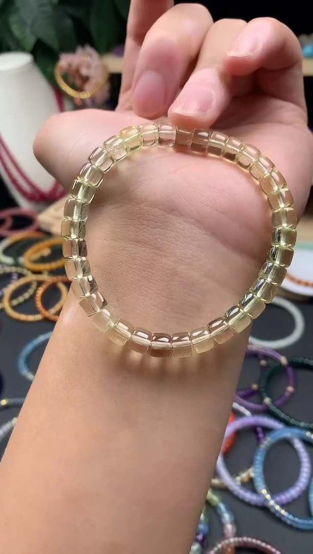 水晶手链未镶嵌柠檬黄水晶