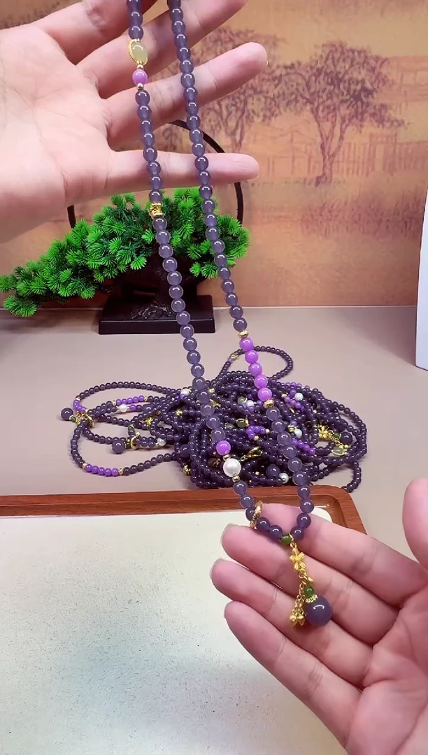 颈饰14K金镶嵌和田玉A130