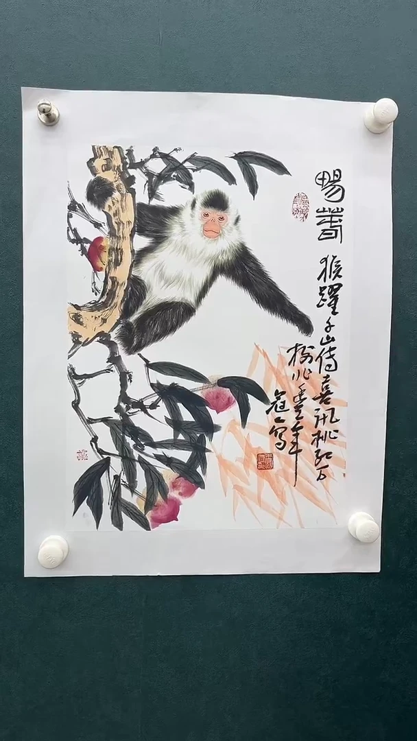 国画王冠人-1.5平尺-工笔