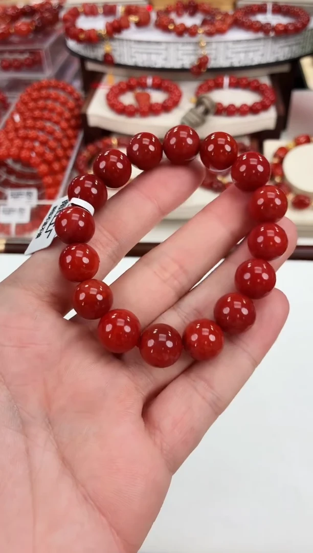 南红玛瑙瓦西手串12+未镶嵌一个/条