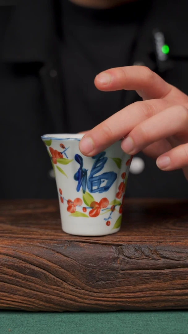 【闪购商品】瓷片1寻一缕瓷香杯釉下手工手绘瓷器