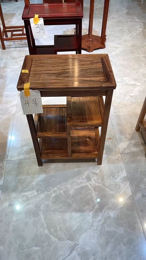 黑酸枝木类成套家具原木色置物架45*30*65