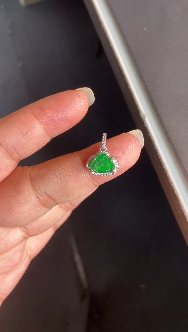 吊坠(不含链)银S925镶嵌翡翠1