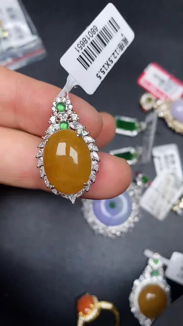 银S925镶嵌戒指翡翠2820