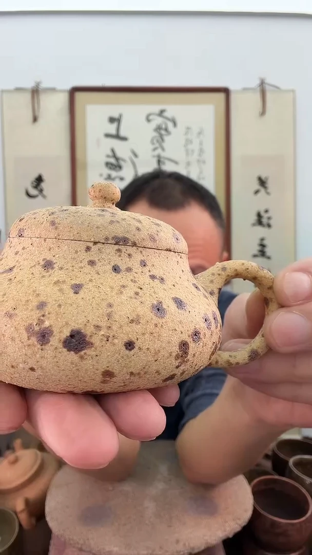 闲**生瑕疵无釉裸烧手工小壶非遗技艺
