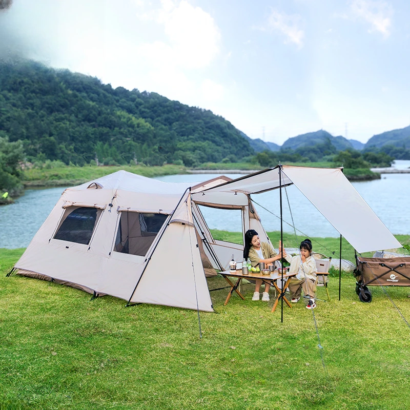 我飞露营帐篷户外野营露营装备全套野外过夜折叠便携式隧道帐篷