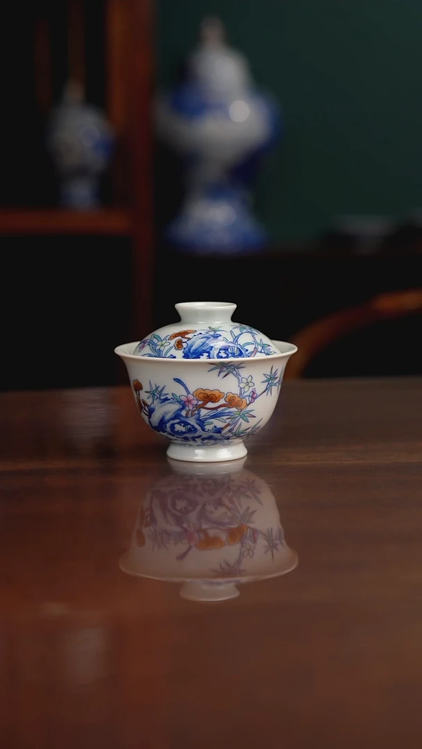空山明月 新斗彩 竹子