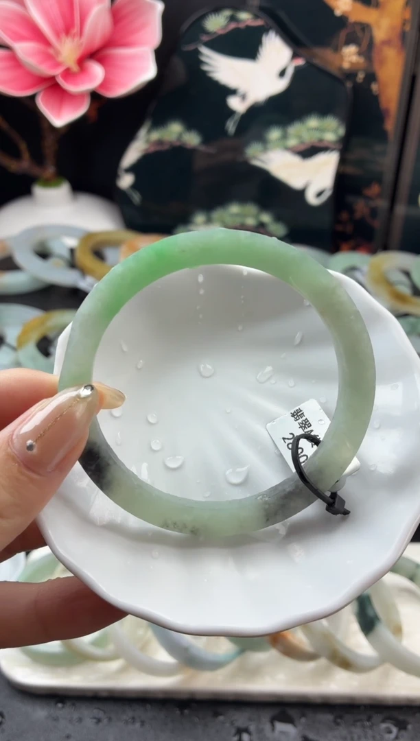 定制翡翠手镯未镶嵌23号叮当镯 58-59