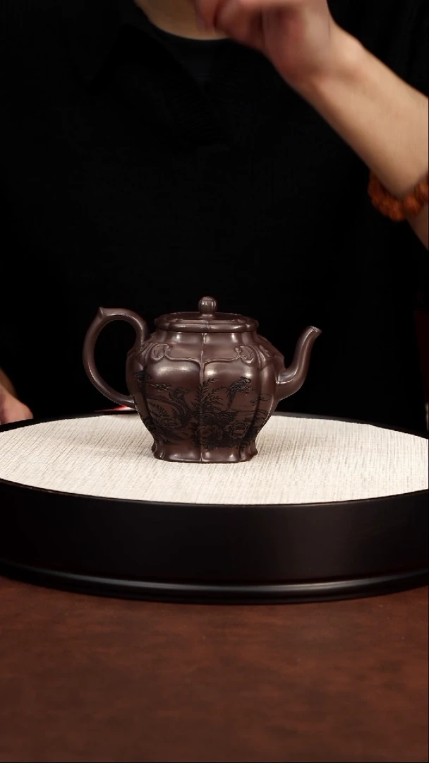 茶壶紫砂筋纹宫灯  顾建根