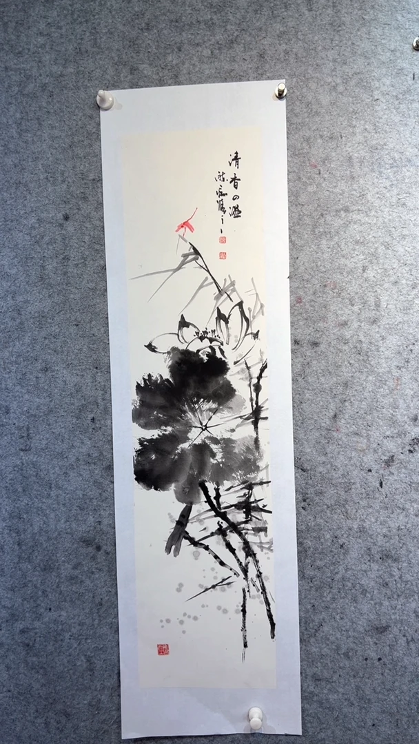 国画兰****礼张自学水墨国画56