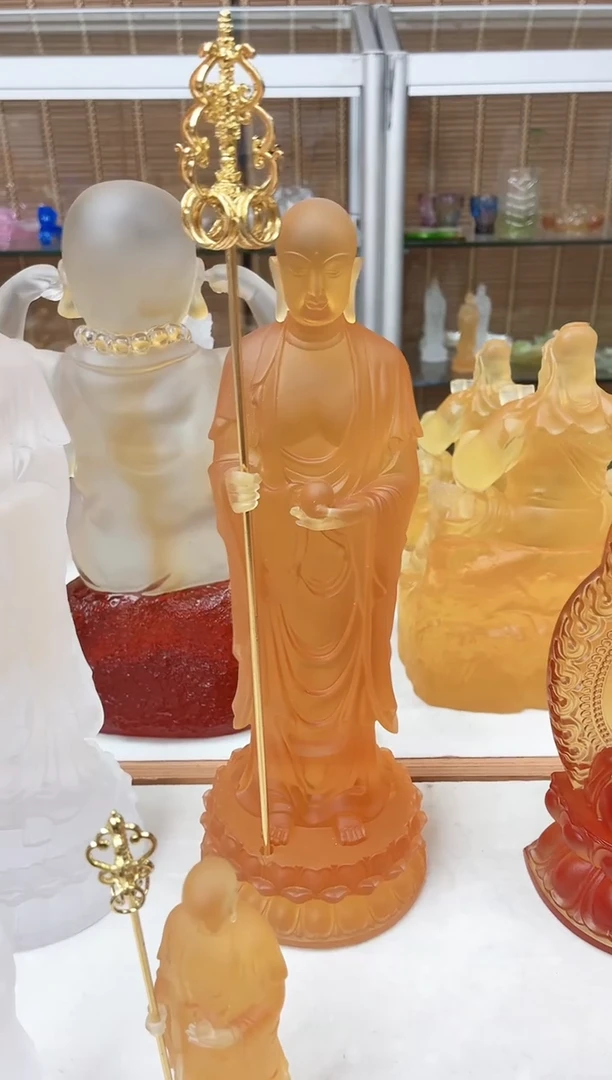 琥珀色地藏菩萨29公分